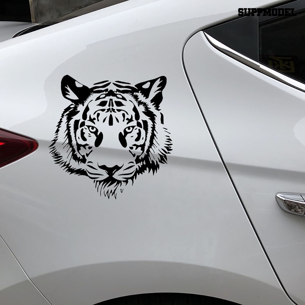 Stiker Reflektif Motif Kepala Harimau Untuk Dekorasi Body / Jendela Mobil