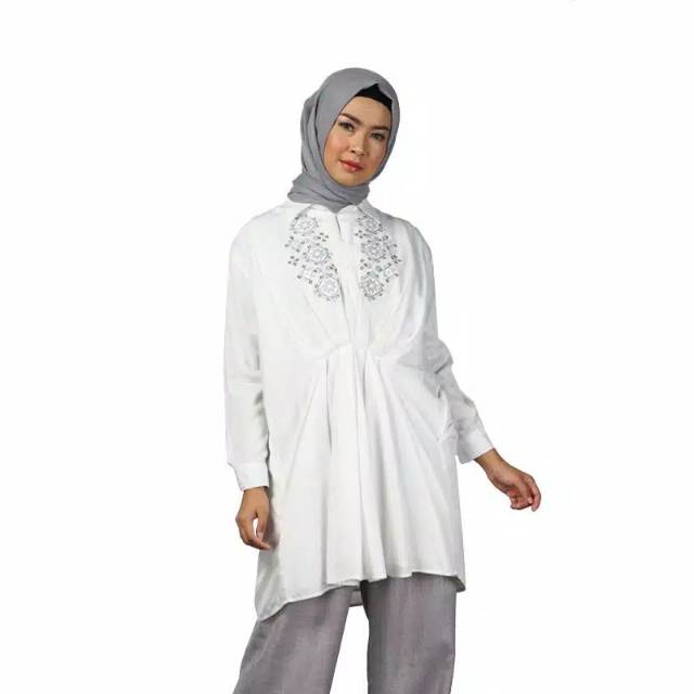DAUKY M TUNIK LEBARA/TUNIK DAUKY/TUNIK PUTIH/ATASAN PUTIH
