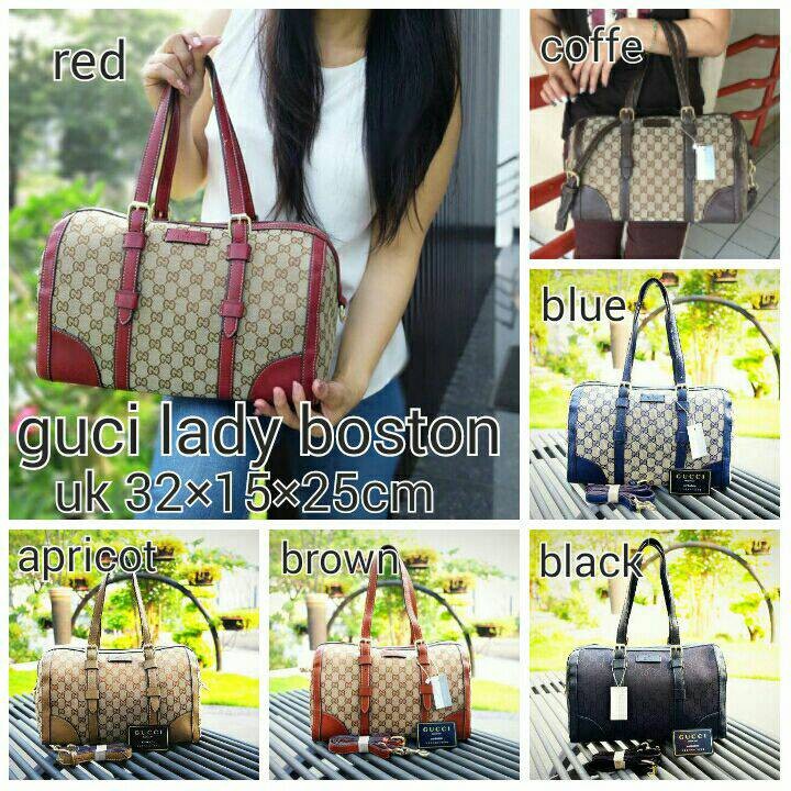 TAS GUCCI LADY BOSTON KANVAS