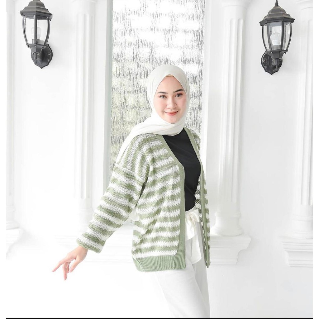 KALILA - OZZA Blaster Cardigan Wanita Bahan Rajut Halus