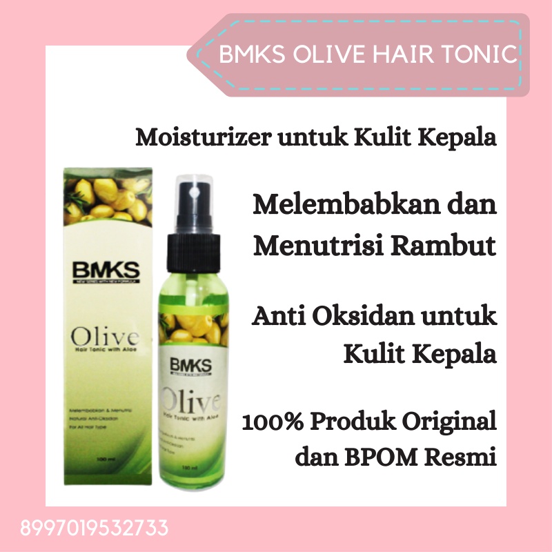 Perawatan Rambut BMKS OLIVE Oil TONIC WITH ALOE HAIRTONIC Aloevera HAIR TREATMENT RONTOK Kusam Kerin