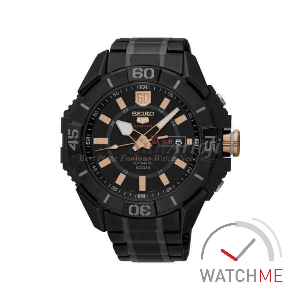 Jam Tangan Seiko 5 SRPA31k1 Automatic Limited Edition Black Rose Gold 100m Stainless Ori Garansi