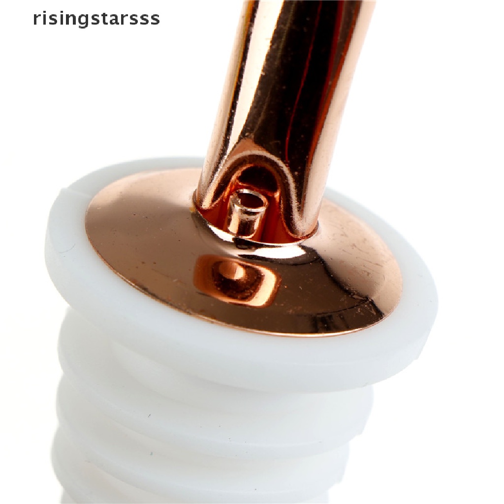 Rsid Span-new 1Pc Corong Penuang Botol Minuman Keras Bahan Stainless Steel Warna Rose Gold