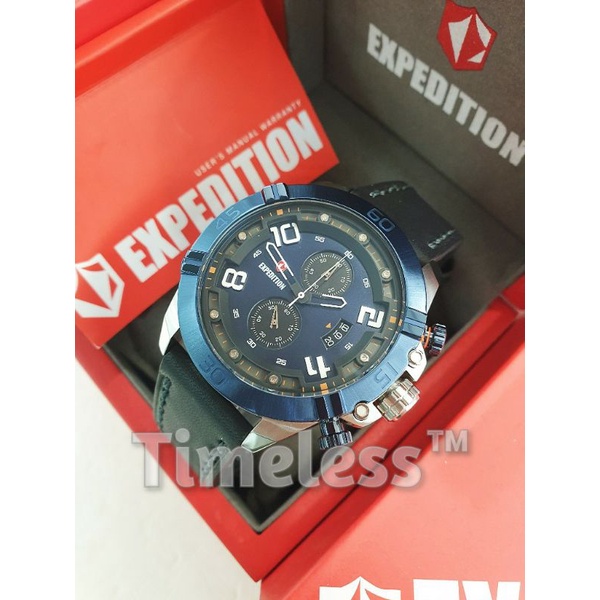 Jam tangan pria expedition E 6763 M Silver Blue