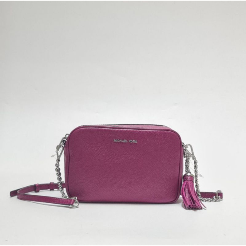 AUTHENTIC MK CROSSBODIES MD CAMERA BAG GARNET