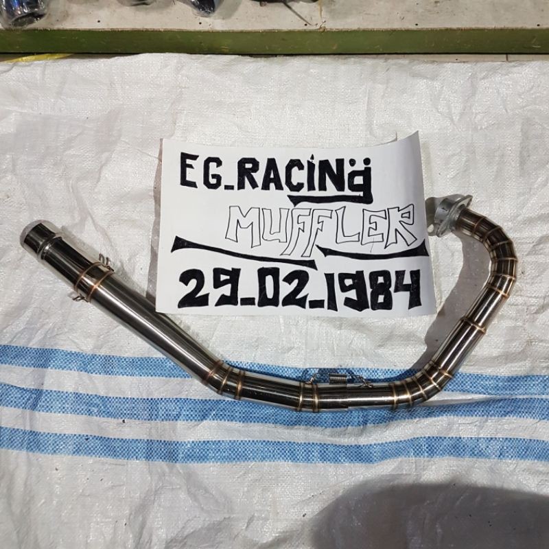 LEHER HEADER UNDERBONE MX KING GULU BANYAK ROAD RACE MX KING FULL CACING