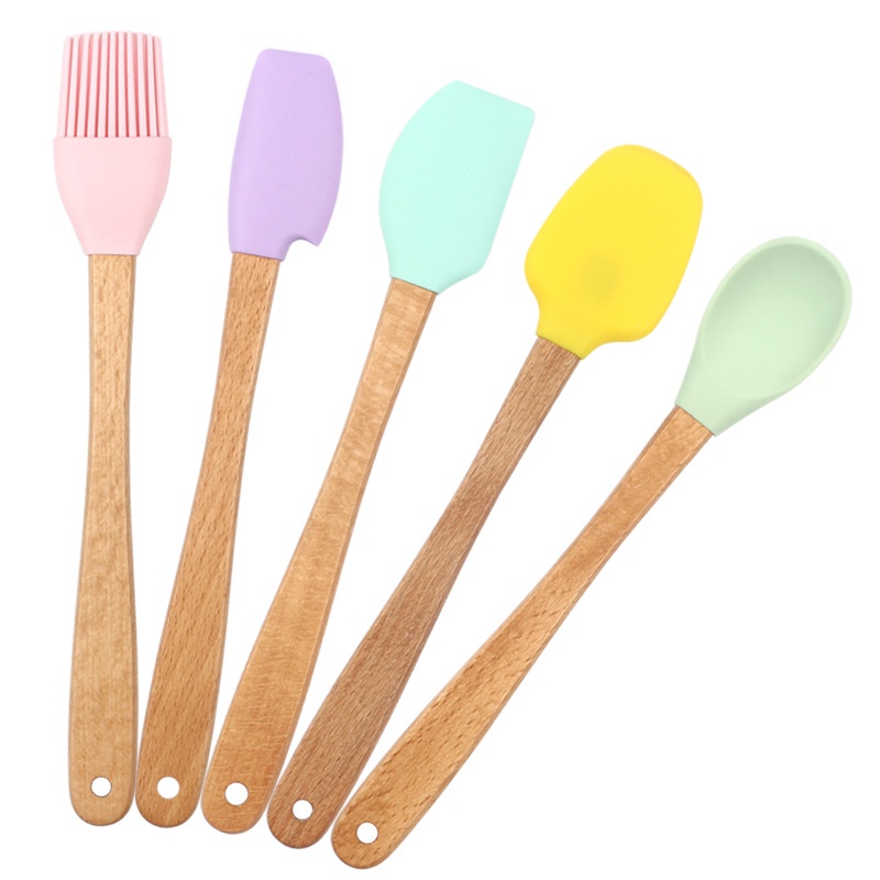 Spatula set 5 in 1 mini silicone Steincookware Sutil Spatula Silicone mini set 5 in 1 Food Grade Serbaguna