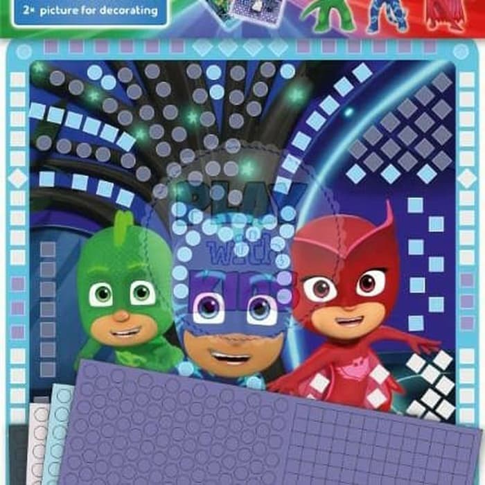 

Mosaic Stickers PJ Masks. Painting Set. Mainan Stiker Edukasi Anak
