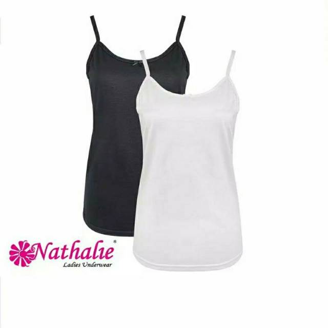 TANKTOP PUTIH HITAM PREMIUM NATHALIE NTA 428 / TANKTOP POLOS WANITA / TANKTOP HITAM / TANKTOP PUTIH-2