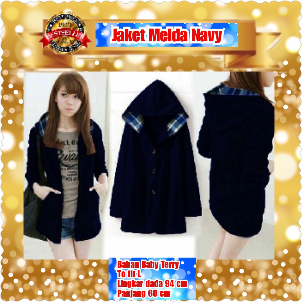 JAKET MELDA  / NAVY / BIRU ELEKTRIK / MERAH / MARUN / TERMURAH