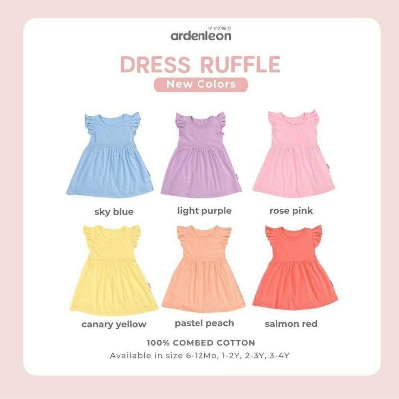 ardenleon dress with ruffle S M L XL