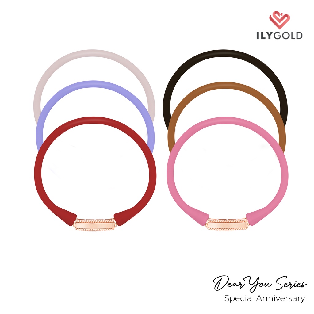 Bundling Dear You Special 1st Anniversary Engrave Bangle ILY Gold