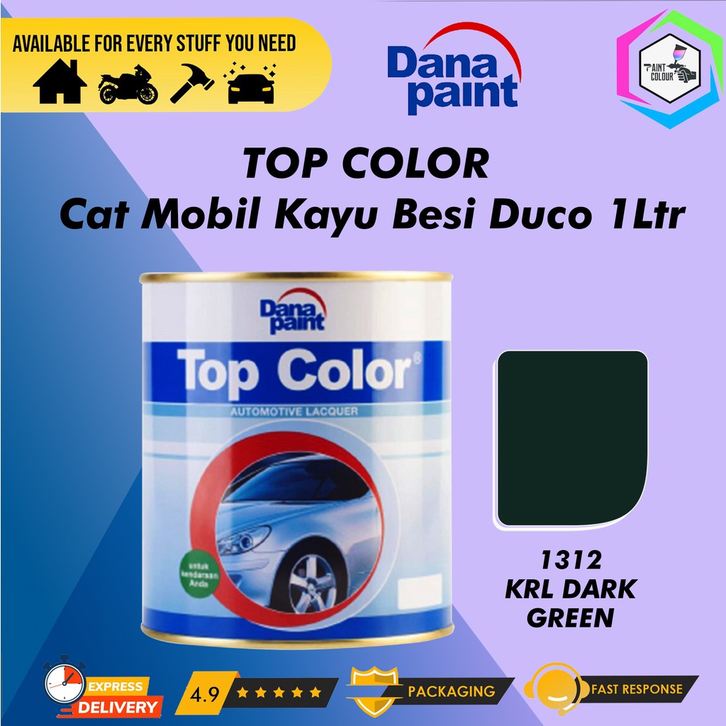 TOP COLOR 1312 Krl Dark Green - Cat Mobil Kayu Besi Duco