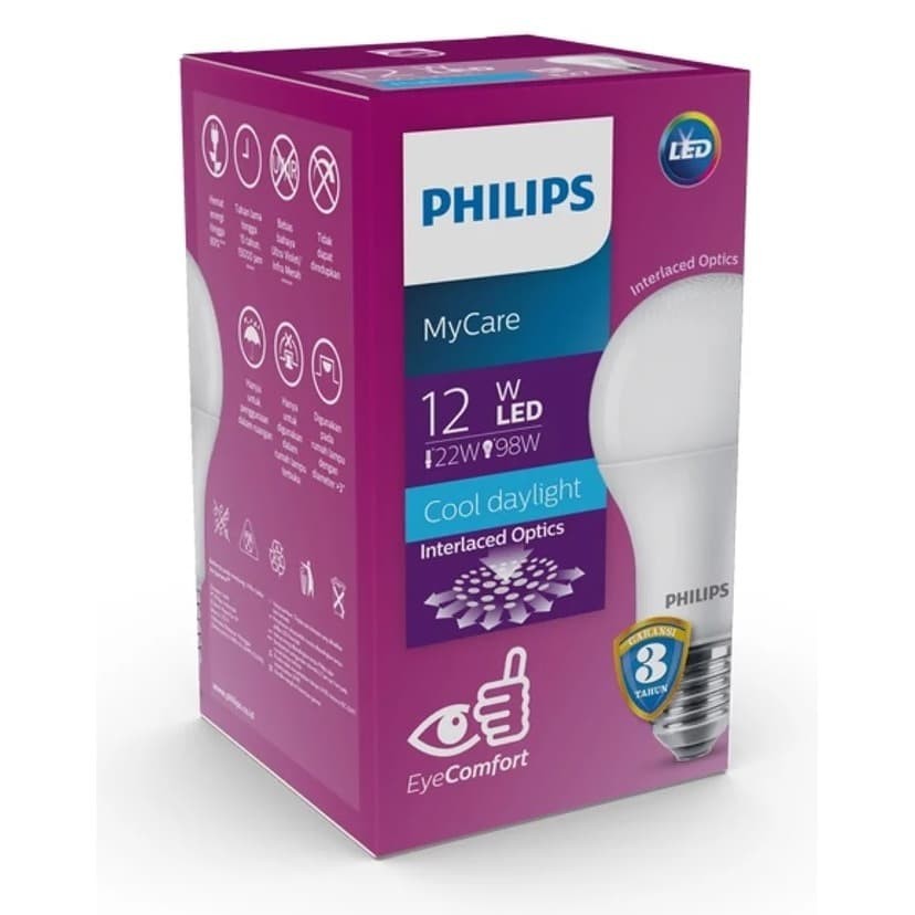 Lampu Bohlam LED Philips 12 Watt 12W