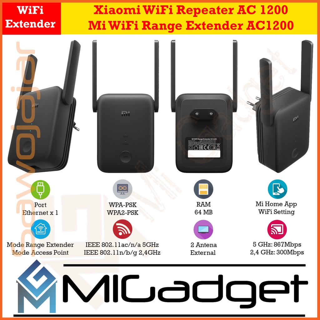 WiFi Xiaomi Repeater AC 1200 - Mi WiFi Range Extender AC1200