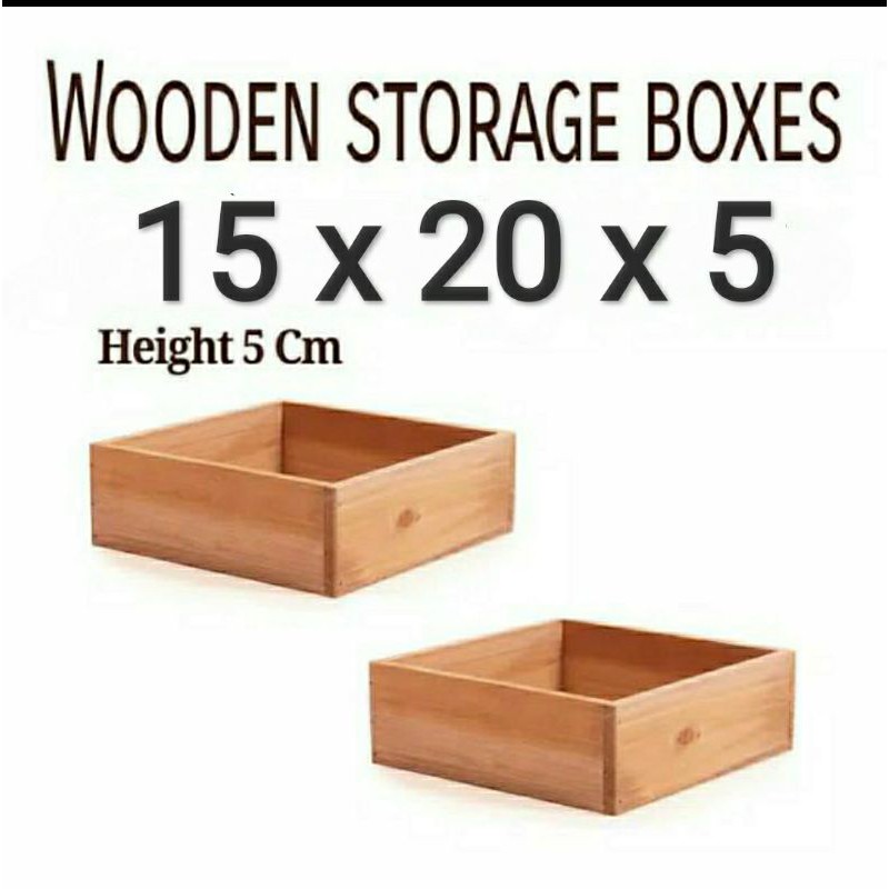 Wooden storage box 15x20x5 Cm Kotak kayu kotak seserahan penyimpanan