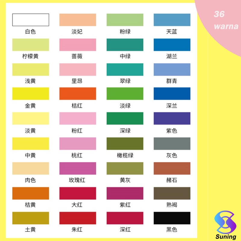 

bib 36/48water coloring pencil for art student Water Color Set - Alat Cat Air Set (Termasuk Kuas dan