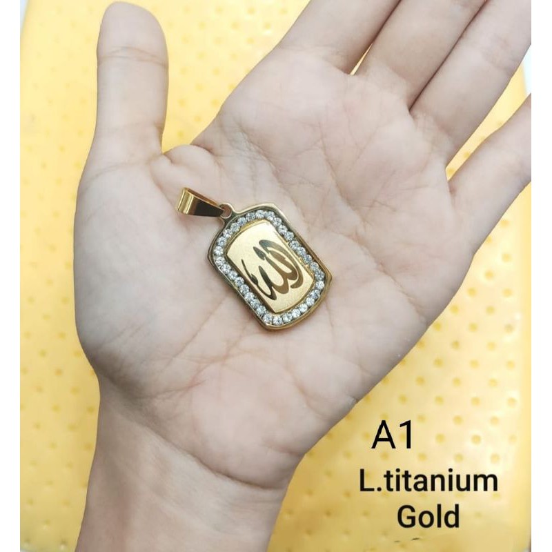 Liontin lafaz Allah titanium/Liontin titanium import