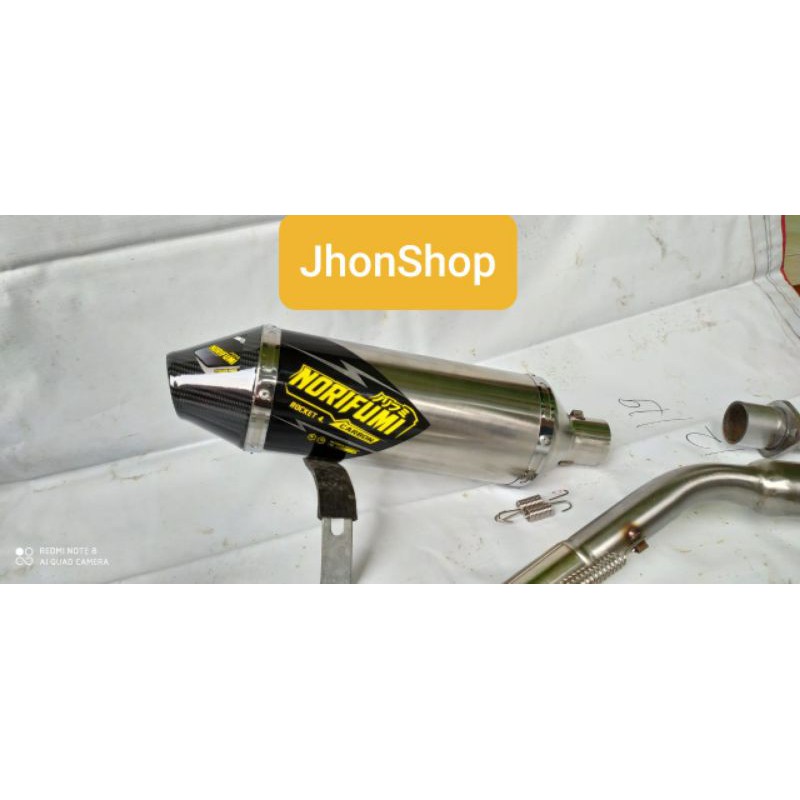 Knalpot NORIFUMI ROCKET 4 CARBON KLX150,KLX S LBF,CRF150