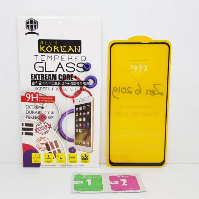 KOREAN Tempered Glass Zenfone 6 2019 6.4&quot; FULL SCREEN TG 5D Asus ZS630KL Asus 6z Ze FULL GLUE