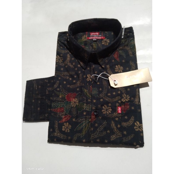 Kemeja batik lengan panjang size JUMBO XXL XXXL