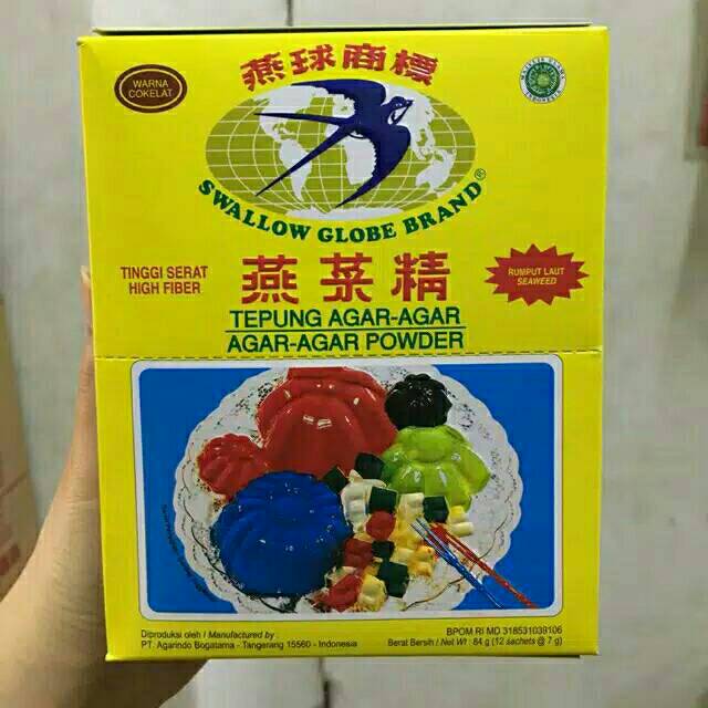 

Tepung Agar Agar Swallow Globe Brand, Ager - ager powder 7gr