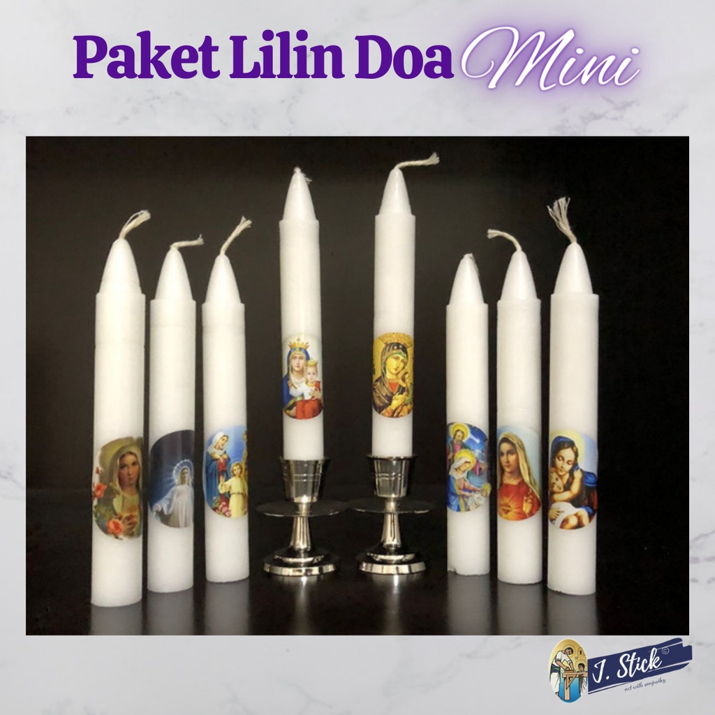 PAKET LILIN DOA Mini  (Lilin + Tempat Lilin)