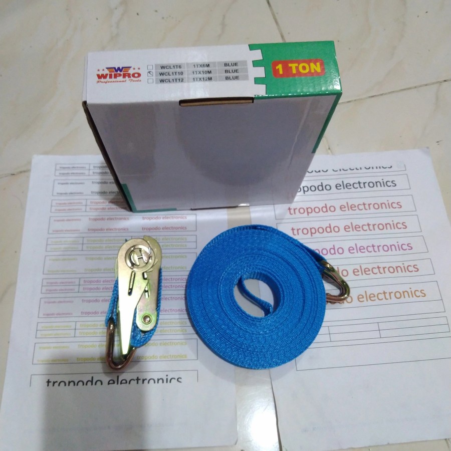 Webing webbing ratchet Cargo lashing track belt WCL1T10 1 Ton x 10 Meter WIPRO