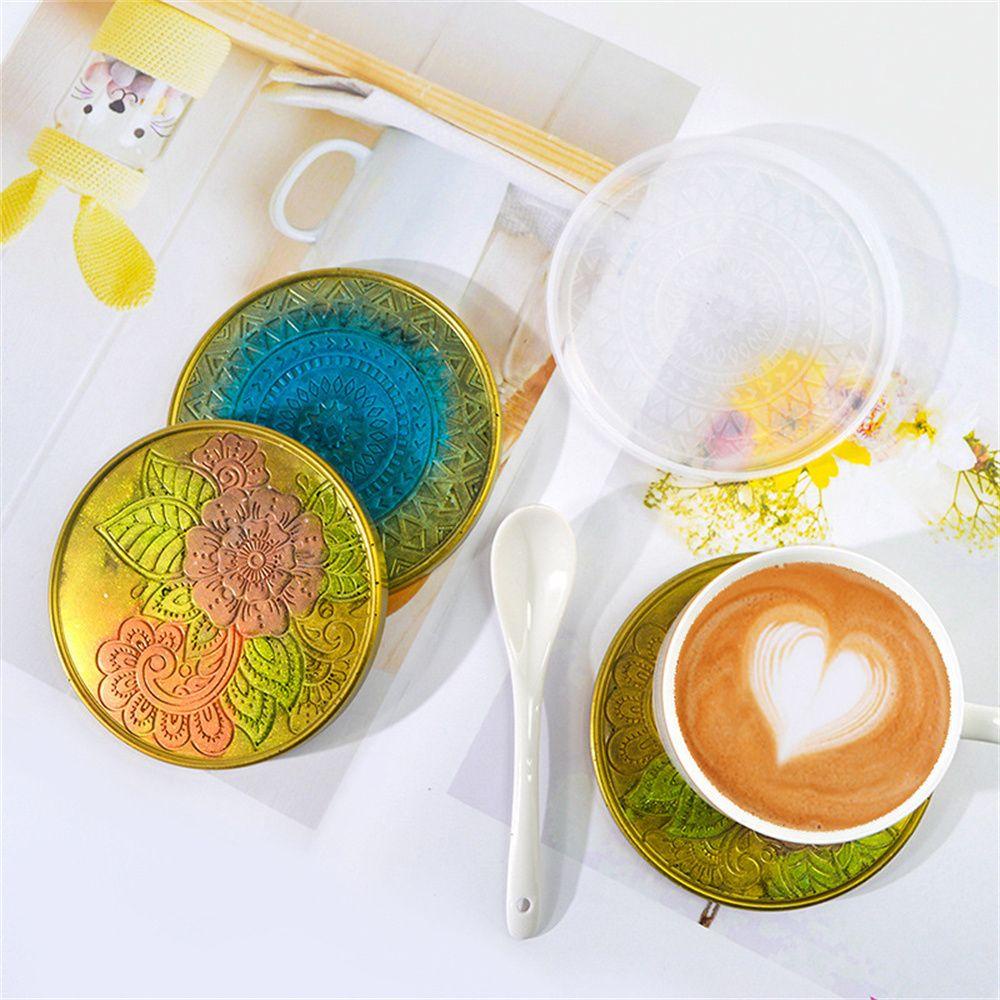 Solighter Epoxy Resin Casting Cetakan DIY Craft Clay Alat Tray Coaster Silicone Cup Mat Membuat Perhiasan Cetakan