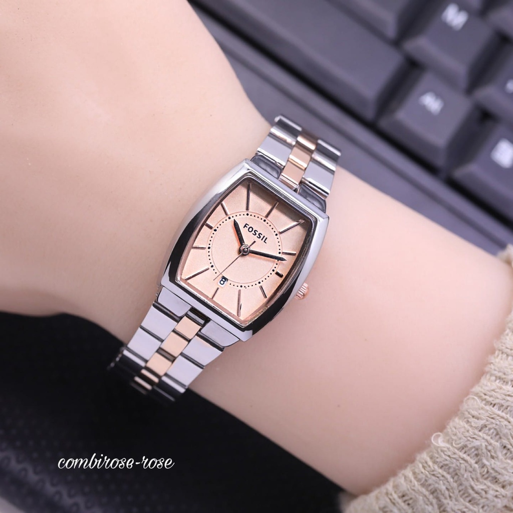 Jam Tangan Wanita Fashion L2805S Tali Rantai Case Segi Tanggal Aktif Free Box &amp; Baterai