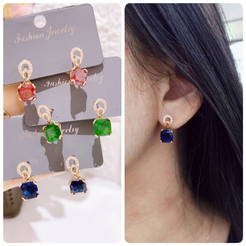 Anting Premium lapis emas anti karat anti alergi Giwang premium Quality mata halus An-P18