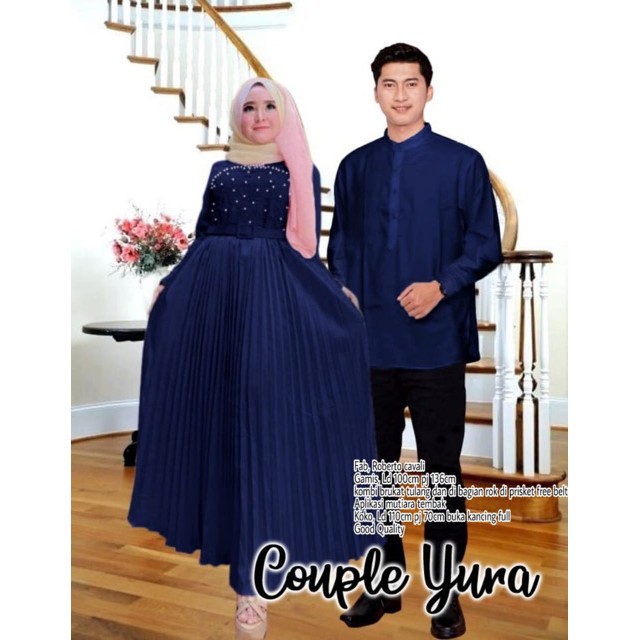 Ruairu SET CP YURA CP SONIA CP SOFIA GAMIS COUPLE PLISKET 3 WARNA Murah