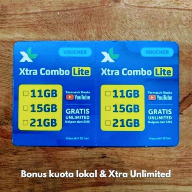 Voucher XL Xtra Combo Lite 13GB + Bonus Hingga 47GB