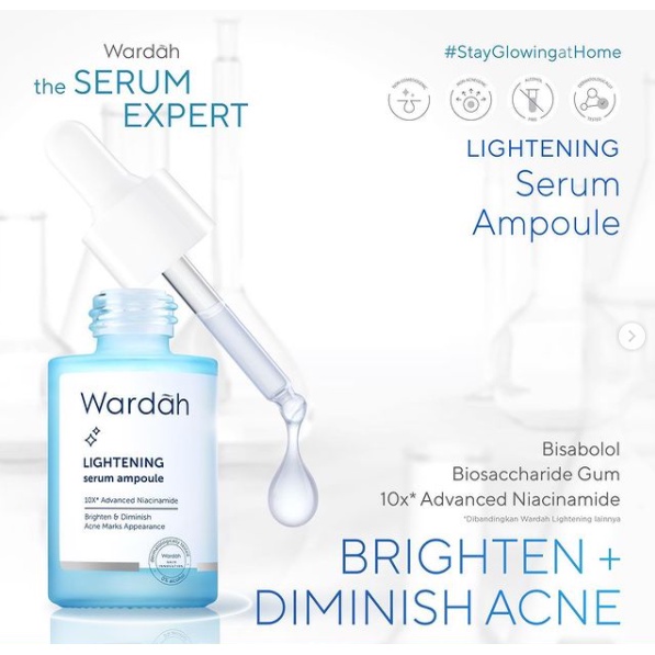 Wardah Lightening Serum Ampoule 30 Ml - Serum Pencerah / Pemutih Wajah