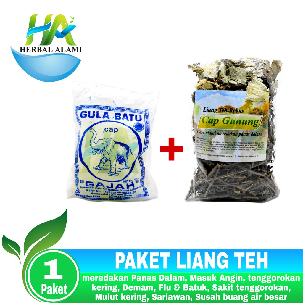 PAKET LIANG TEH DAN GULA BATU CAP GAJAH