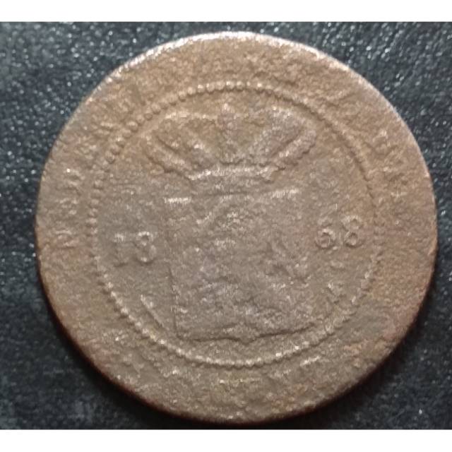 #38 Uang Kuno 1 Cent Nederland Indie Tahun 1858