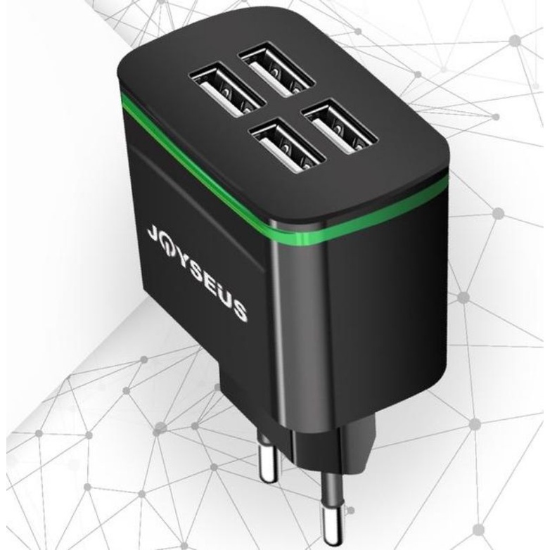 Kepala Cas 4 port Joyseus Original Adaptor charger 4 slot original Joyseus