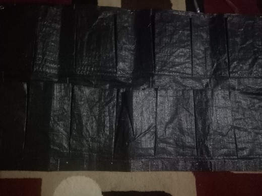 Wall Planter  Bag Kantong 14 Hitam Polos