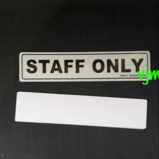 

Acrylic STAFF ONLY (silver hitam)