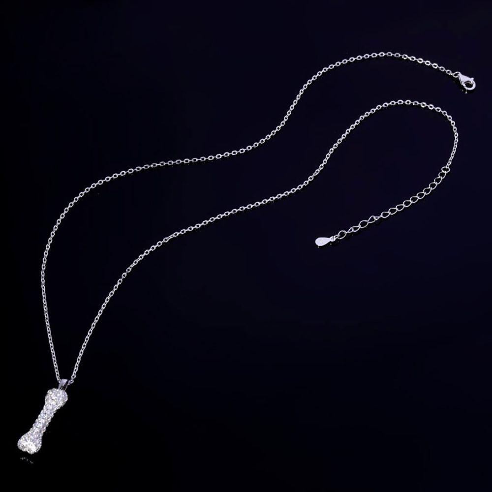 Rebuy Wanita Kalung Kepribadian Kreatif Angin Dingin Gaya Berlian Sweater Rantai Tembaga Gaya Korea Liontin