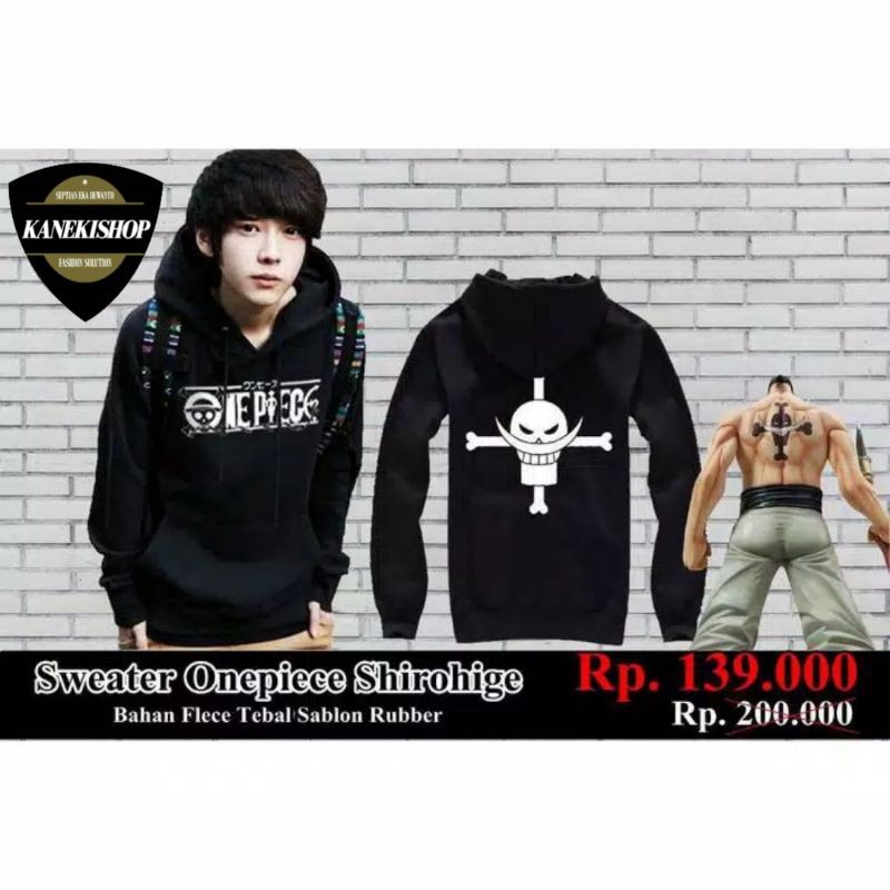 Jaket Hoodie Anime One Peace - Shirohige