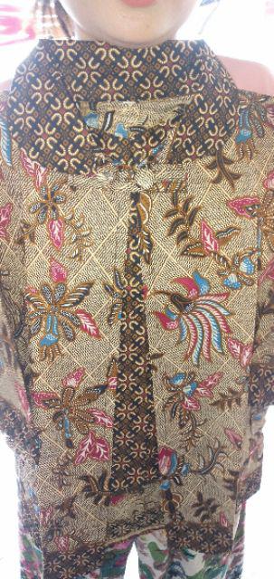 Baju Batik Wanita Modern Monalisa Genes Merah Biru Tosca Ungu Orange M,l,xl Asli Pekalongan