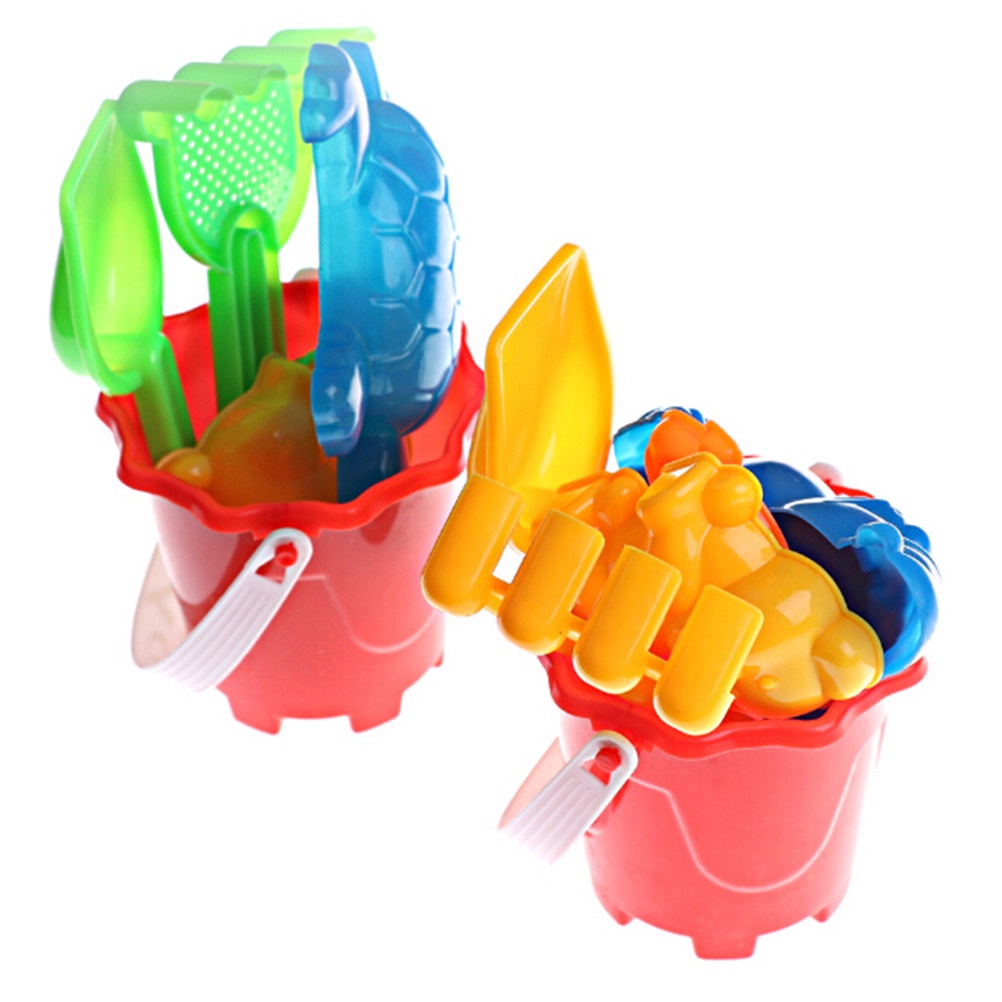 【Theredsunrisesiwy.id】Kids Beach Castle Bucket Spade Shovel Rake Water Tools Kids Beach Sand Tool Toys