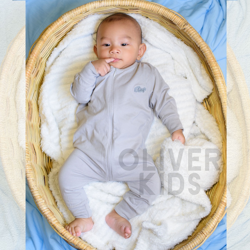 Ramadhan Sale - Oliver Kids Jumper Baby Baju Tidur Piyama Bayi Pakaian Bayi Jumper Bayi Sleepsuit Long Jumper Baby Playsuit Baby Baju Piyama Bayi Baby Bodysuit