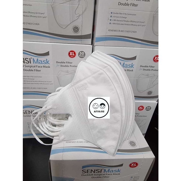 Masker Sensi Duckbill isi 50 Pcs/Box 4 Ply Double Filter Terbaru