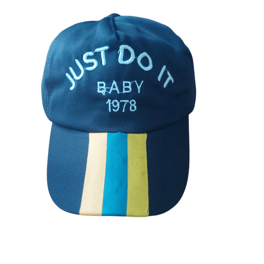 TOPI BASEBALL ANAK LUCKY GIRAFFE / JUST DO IT / SUPER DINO / SUNNY DAY USIA 2-10 TAHUN LAKI PEREMPUAN-TOPI JUST DO IT NAVY
