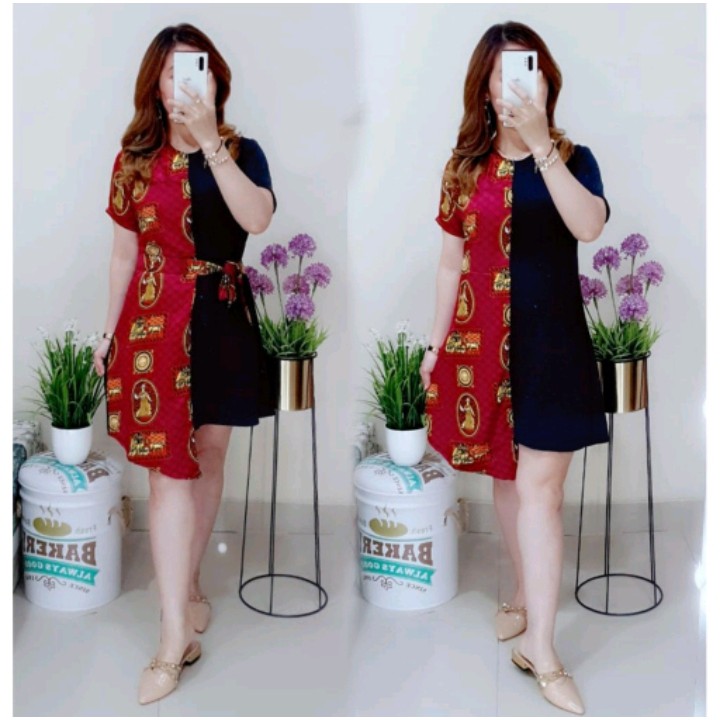 FWG - DRESS KHERMES / DRESS SCUBA / DRESS IMPORT WANITA TERBARU / DRESS ELEGANT