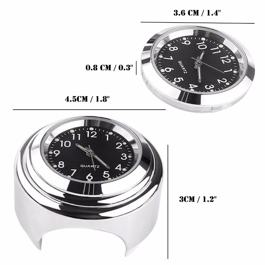 Gs8 Jam untuk Stang Handlebar Motor Anti Air / Waterproof Motorcycle Clock