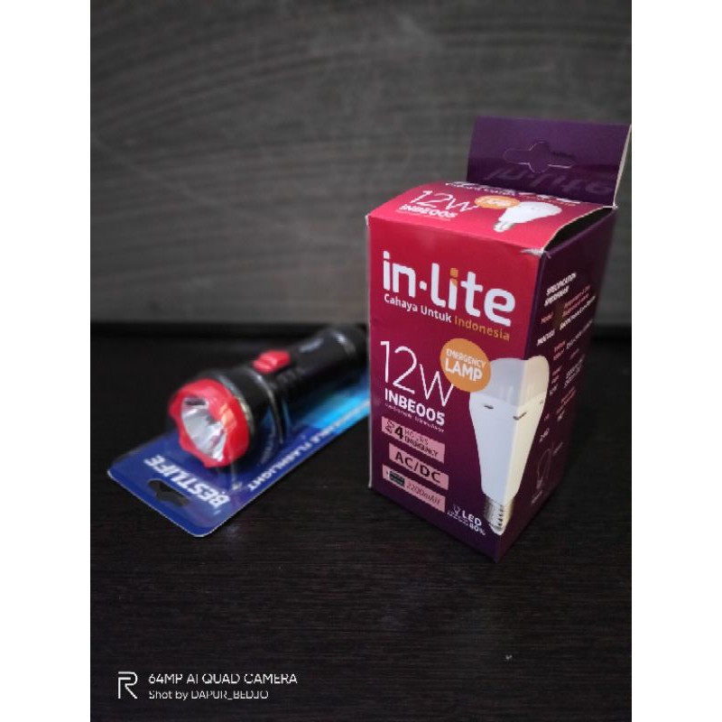 in-Lite Emergency 12 Watt + Serter tangan