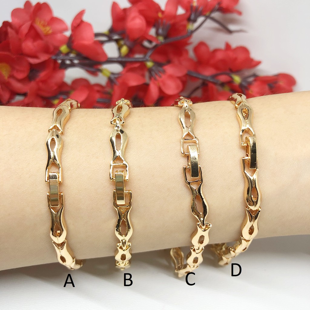 Gelang Xuping Lapis Emas 18k Gold Motif Bunga Merah - BB074